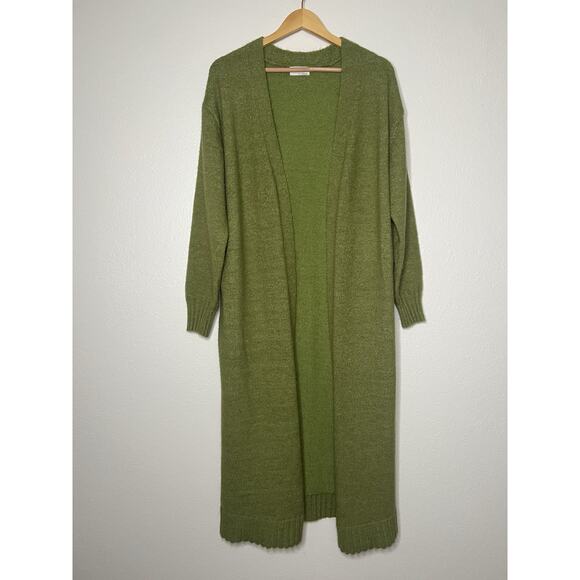 Anniewear Los Angeles Olive Green Duster Cardigan Wool Blend Size Small - Picture 1 of 4